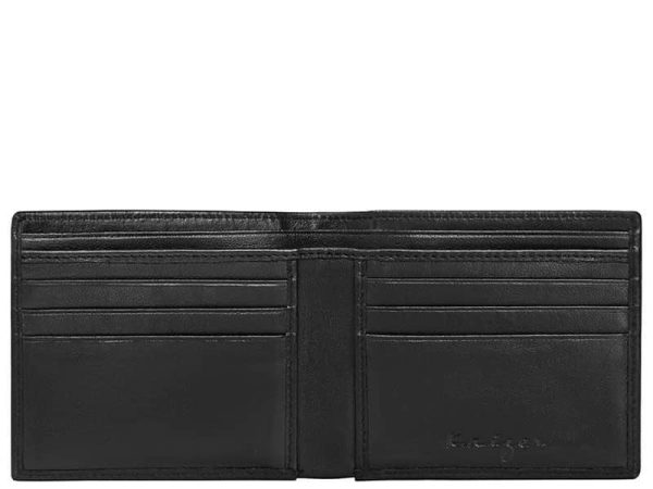 Woodhouse Leather Wallet for Men in black color made of Italian leather KW552