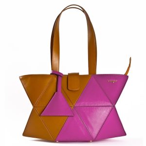 Shop Allure Shopper Dual Color Leather Tote Handbag