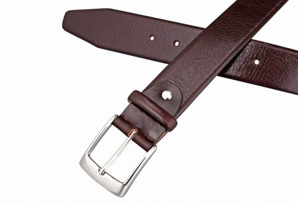 Men's Leather Belt in Black & Burgundy Colors