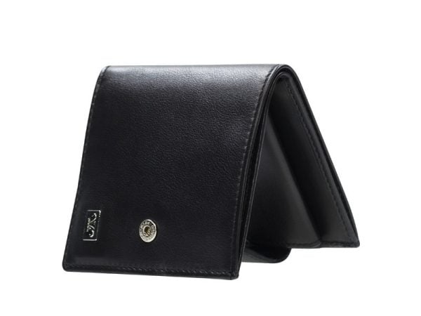 Buy Black & Dark Brown August Leather Wallet For Men