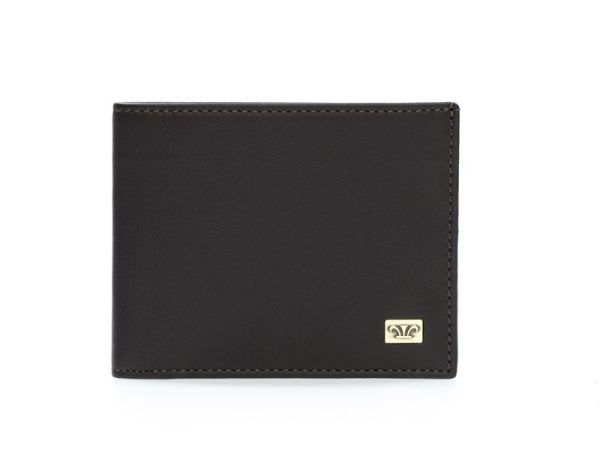 August Men's Leather Wallet - Black, Dark Brown Colors