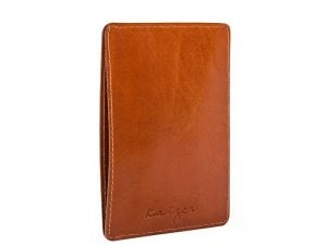 Duncan Leather Card Holder in Brown & Tan colors KD905