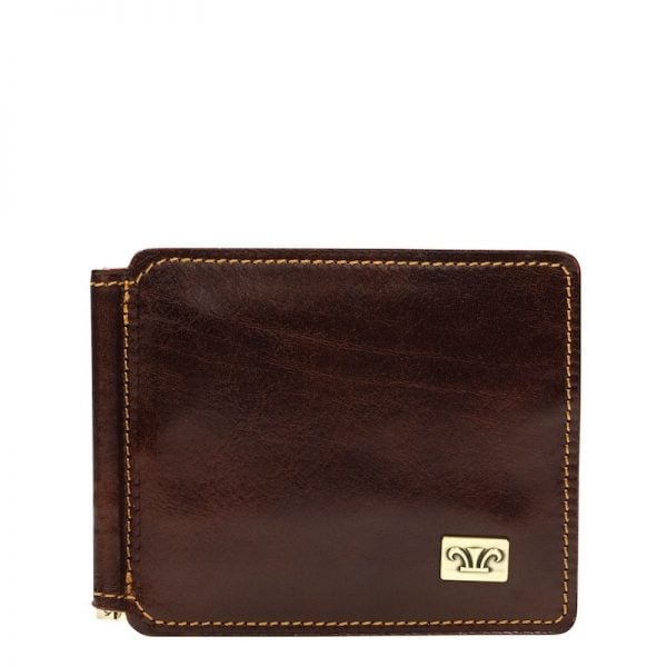 Statesman Leather Money Clip Wallet For Men - Black, Brown Color