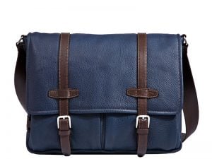 City Men's Leather Messenger Bag In Various Colors