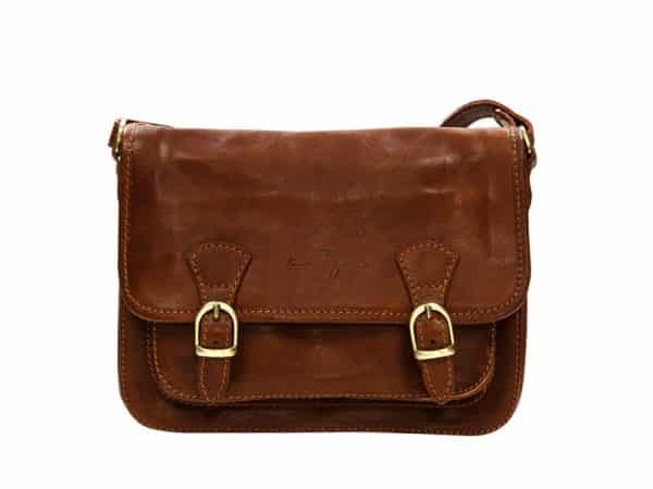 Cavalry Women's Leather Shoulder Bag - Brown, Antique Tan Color