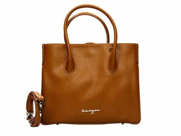 Au Fait Ladies Leather Tote - Black, Blue, Torquoise, Red, Tan Color