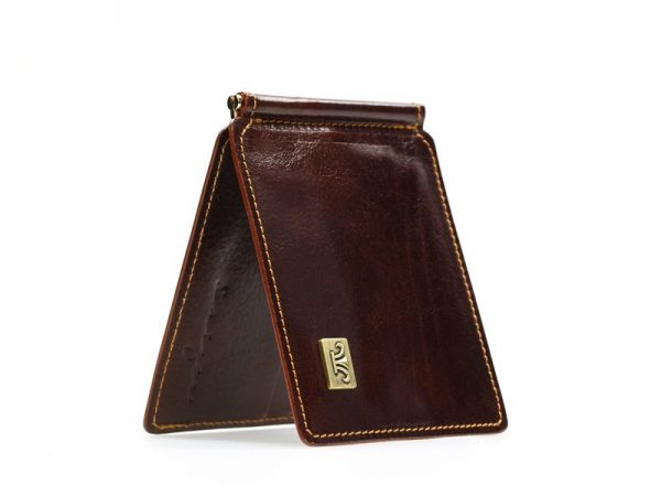 Statesman Leather Money Clip Wallet For Men - Black, Brown Color