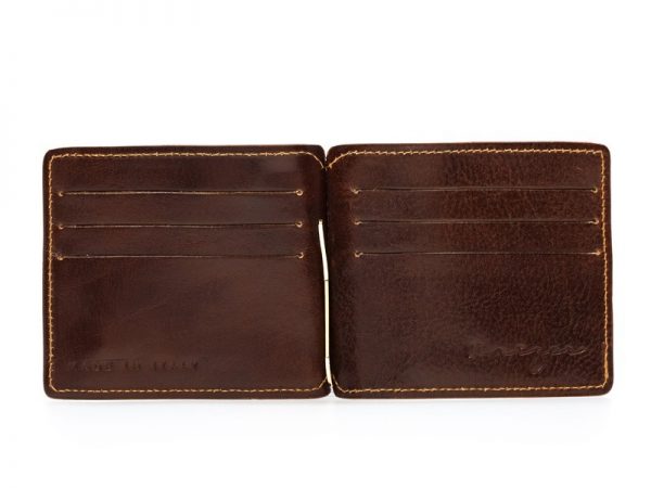 Statesman Leather Money Clip Wallet For Men - Black, Brown Color