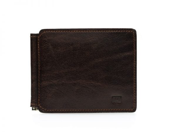 Statesman Leather Money Clip Wallet For Men - Black, Brown Color