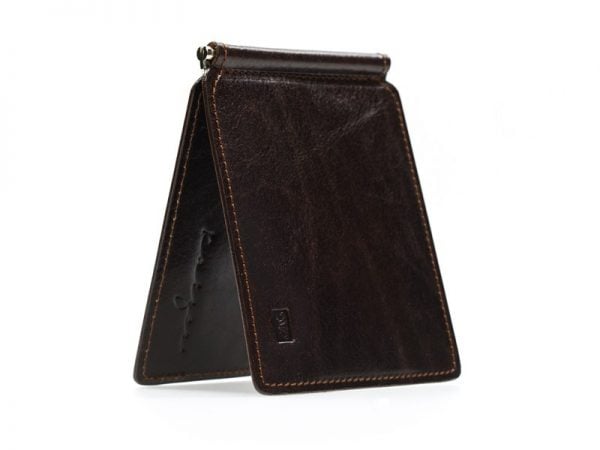 Statesman Leather Money Clip Wallet For Men - Black, Brown Color