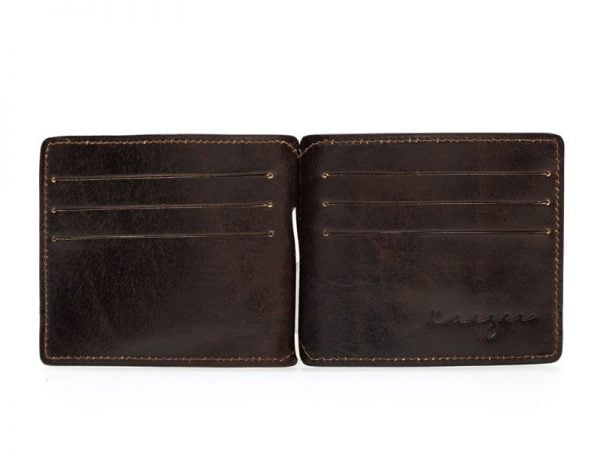 Statesman Leather Money Clip Wallet For Men - Black, Brown Color