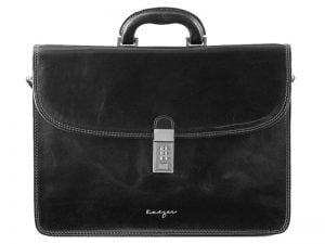 Statesman Men's Leather Business Bag - Black, Brown Color